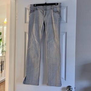 Promod denim pants, light washed gray, size 10